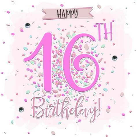 16th Birthday Cards Card Design Template