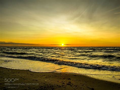 Sunset At The Baltic Sea Nature Beach Baltic Sea Sunset