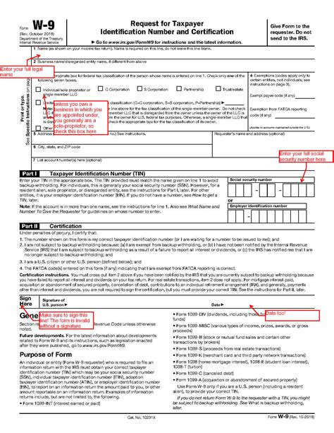 Irs Form W 9 Fillable Online