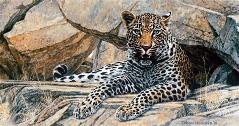 Leopard Portrait 1991 Johan Hoekstra Wildlife Art Wildlife Art