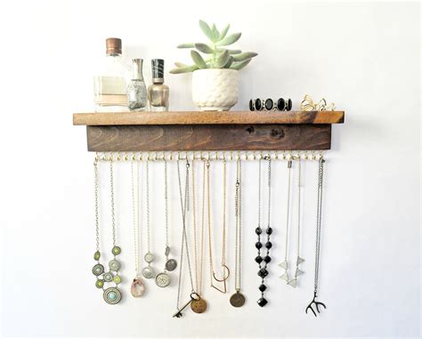 Wall Jewelry Organizer For Necklaces Or By Theknottedwood On Etsy