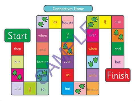 Connectives Game. A3 . Make up a sentence with two ideas joined by a ...