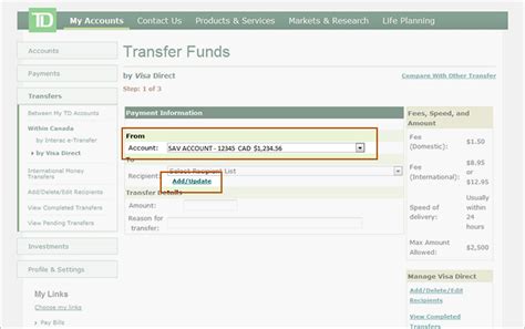 No need to wander anywhere. TD Canada Trust - Cross Border Banking