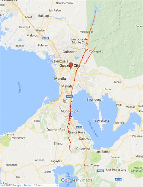 Sample map from phivolcs showing the fault system in the pasig area using namria's base map (1987). This Digital World