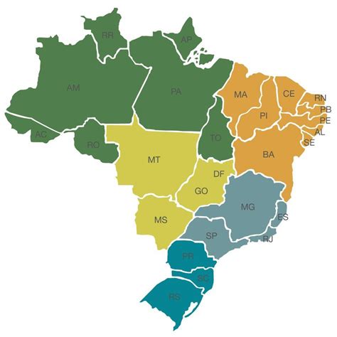 Mapas Do Brasil Estados E Capitais Regiões E Mapa Político