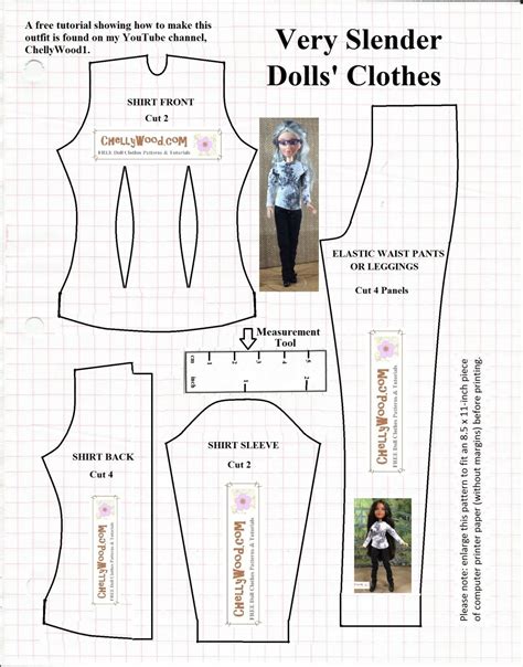 Please Visit Chellywood Com For Free Printable Sewing Patterns To Fit