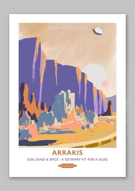 Arrakis Dune Retro Travel Art Print Etsy