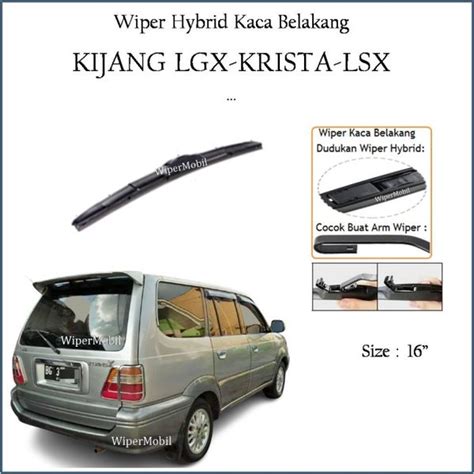 Jual Wiper Belakang Hybrid Toyota Kijang Krista LGX LSX 2000 2001 2002