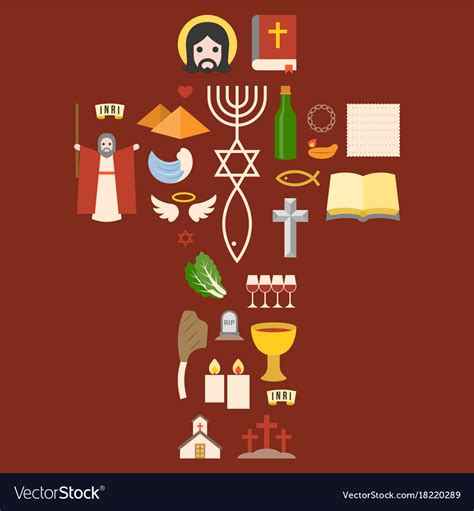 Messianic Judaism Sign And Biblical Icon Vector Image