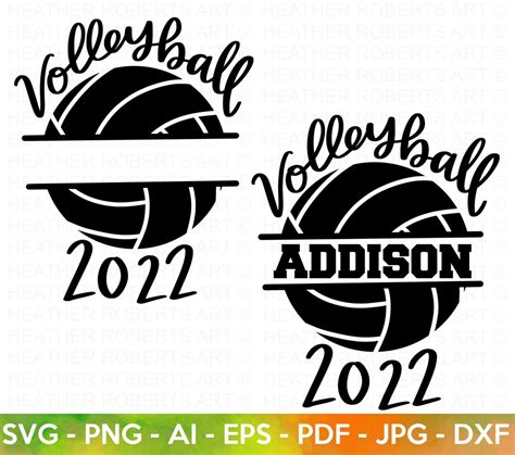 Split Volleyball Monogram 2022 Svg Volleyball Shirt Svg Biggest Fan