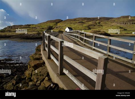 The New Wooden Bridge Between The Islands Of Sanday And Canna The