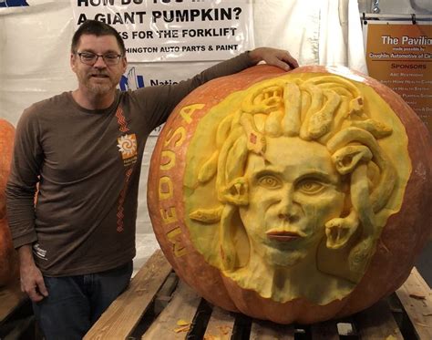 Giant Pumpkin Medusa Carving At The Circleville Pumpkin Show By Gus