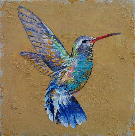 Abstract Hummingbird Painting Belajar Menggambar
