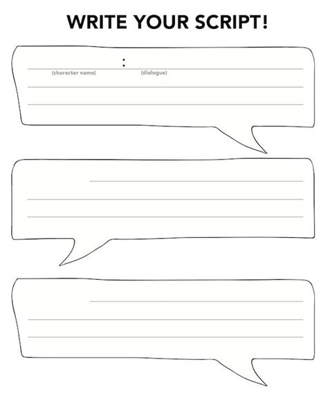 Printable Script Writing Template For Students Pdf