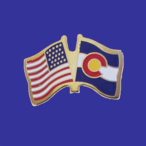 Colorado Double Flag Lapel Pin Fredsflags