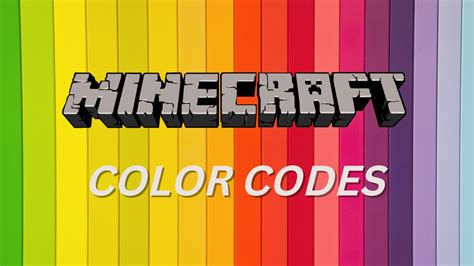 Minecraft Color Codes Complete List Tech Simplest