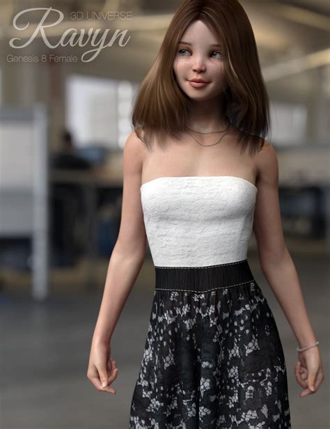 ravyn character and hair for genesis 8 female s daz 3d