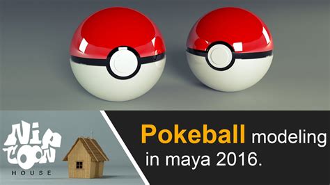 Pokeball Modeling In Maya 2016 Youtube