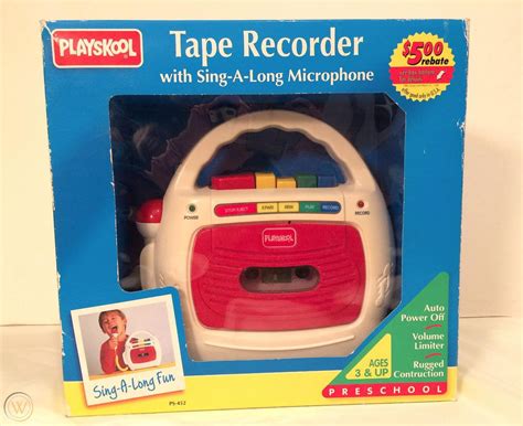 Playskool Cassette Tape Recorder Player Sing Along Single Microphone