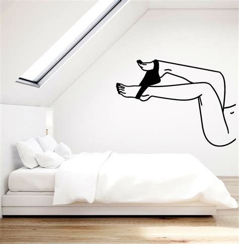 Vinyl Wall Decal Hot Sexy Naked Girl Beautiful Legs Striptease Stickers