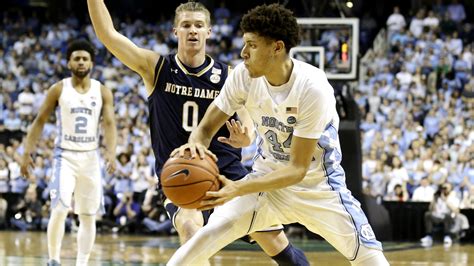 College Basketball North Carolina Tops Notre Dame In Relocated Game