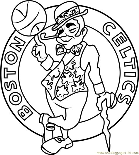 Boston Celtics Coloring Page for Kids - Free NBA Printable Coloring