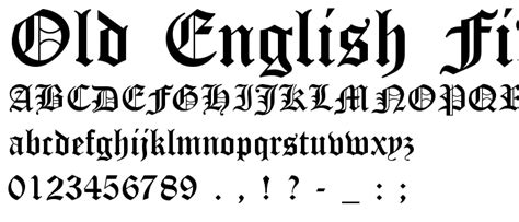 Old English Five Font Gothic Medieval