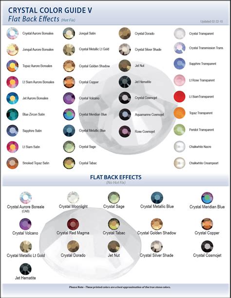 This is the best place to easily pick or convert a color for a web design project. 2009 Swarovski Color Charts - Artbeads Blog