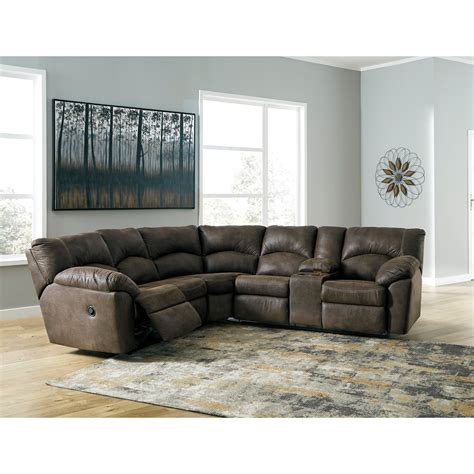 Signature Design By Ashley Tambo 2 Piece Reclining Corner Sectional