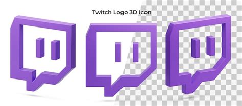 Premium Psd Isolated 3d Icon Asset Of Three Twitch Logo Floating