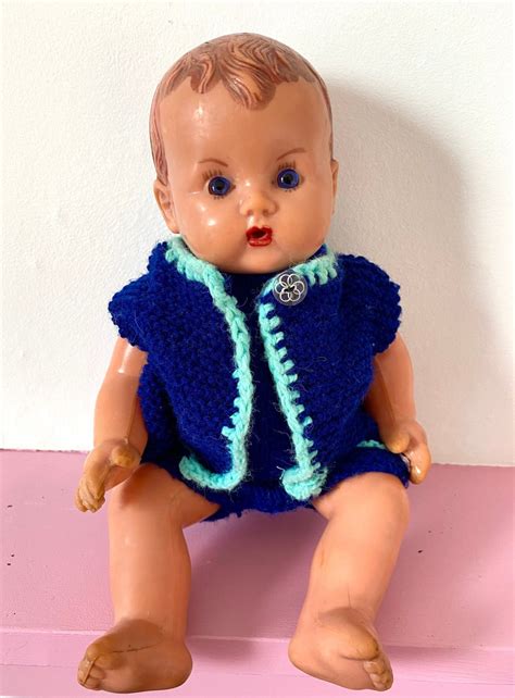 Vintage Rare 1940s Rubbersoft Plastic Mormit Prince Charming Baby Doll