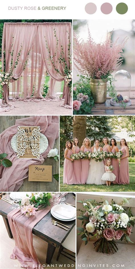 Dusty Rose Wedding Colors Wedding Color Combos Wedding Theme Colors