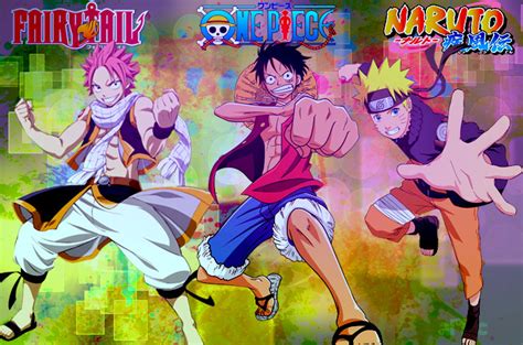 Natsu Luffy Naruto By Annaeditions24 On Deviantart