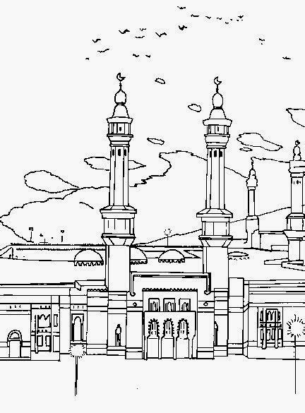 Karikatur hitam putih ukuran a4. Gambar Animasi Masjid Hitam Putih - Gambar Animasi Keren