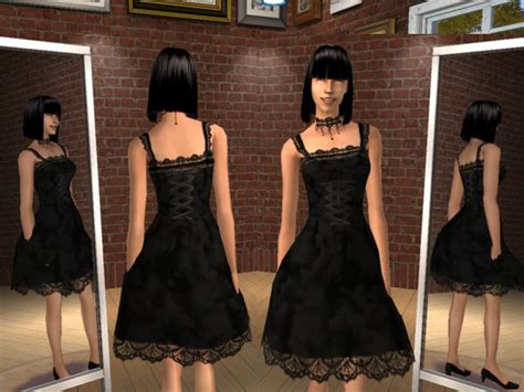 Mod The Sims Recolor Goth Dress Request