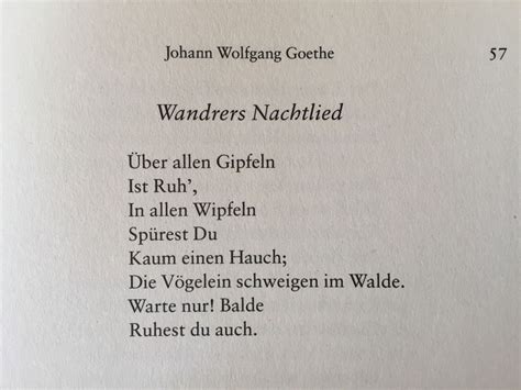 Both works were set to music as lieder by fran. gedichteausderwelt: ""Wandrers Nachtlied" von Johann ...