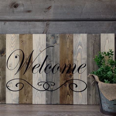 Welcome Sign, LARGE wood welcome sign, farmhouse, welcome sign, farmhouse wall decor, welcome ...