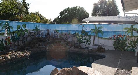 Exterior Swimming Pool Mural Bay Area Muralist Best Custom Murals In