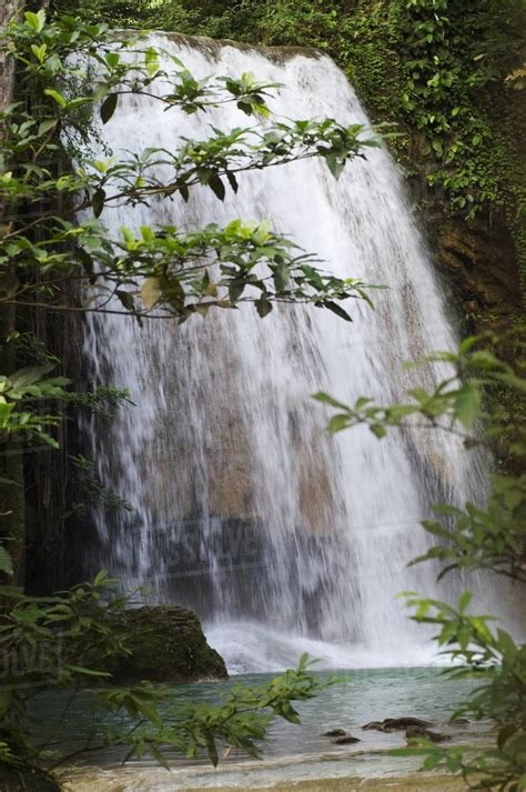 Thailand Kanchanaburi Province Erawan National Park One Of The Falls