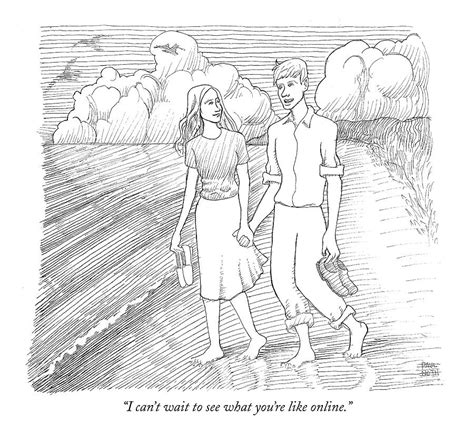 I Cant Wait To See What Youre Like Online Drawing By Paul Noth Fine