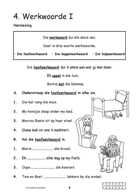 Language Worksheets Afrikaans How To Memorize Things Grade 1 Fal