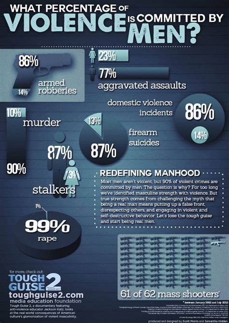 What Percentage Of Violence Is Committed By Men Infographic