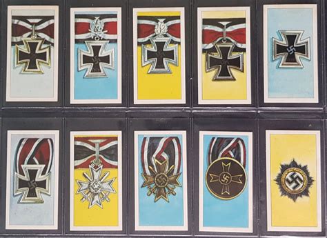Third 3rd Reich Ww2 Ordersdecorations Original Cigarettetea Card Set
