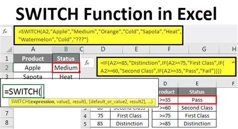 Switch Function In Excel How To Use Switch Function
