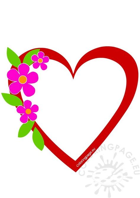 Heart Frame Clip Art Coloring Page