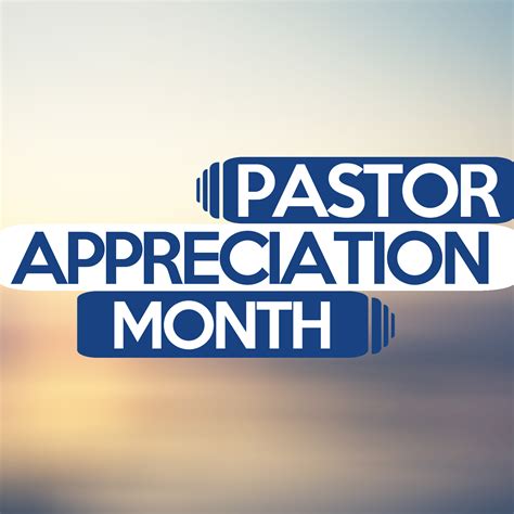 October Pastor Appreciation Month Screven Baptist Association