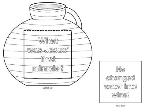 Jesus Turns Water Into Wine Craft Printable