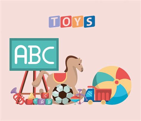 Premium Vector Baby Toys Set