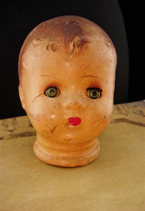 Vintage Creepy 1940s Doll Head Haunted Scary Blinking Eye Face Movie Prop Halloween Display
