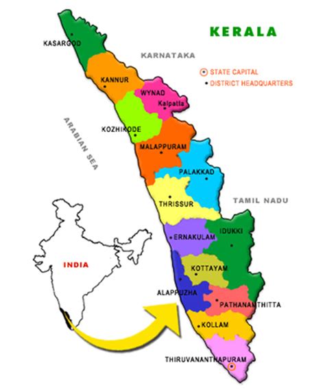 Explore the detailed map of kerala with all districts, cities and places. Kerala, India | live your passion...